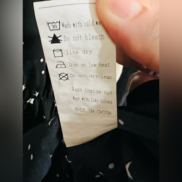 Black with White Stars Ritera Dress - Picture 6 of 6